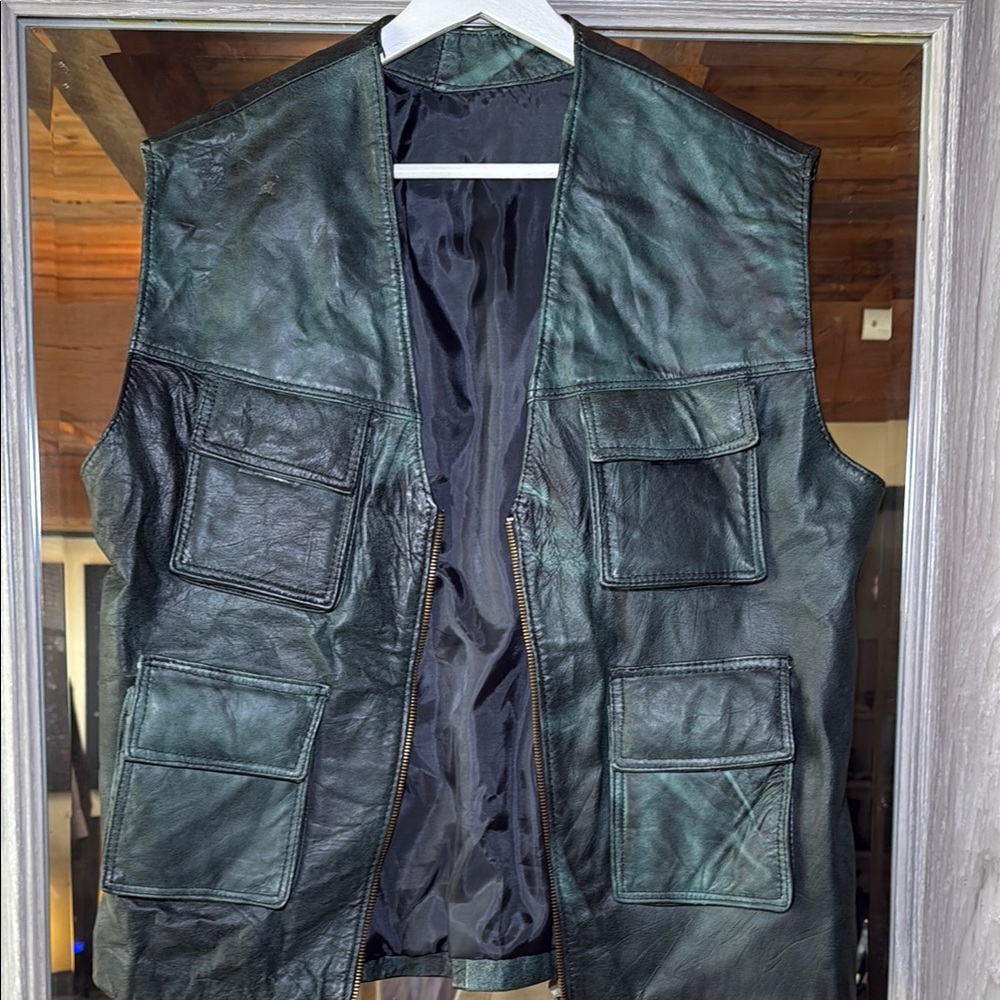 Leather Utility Vest